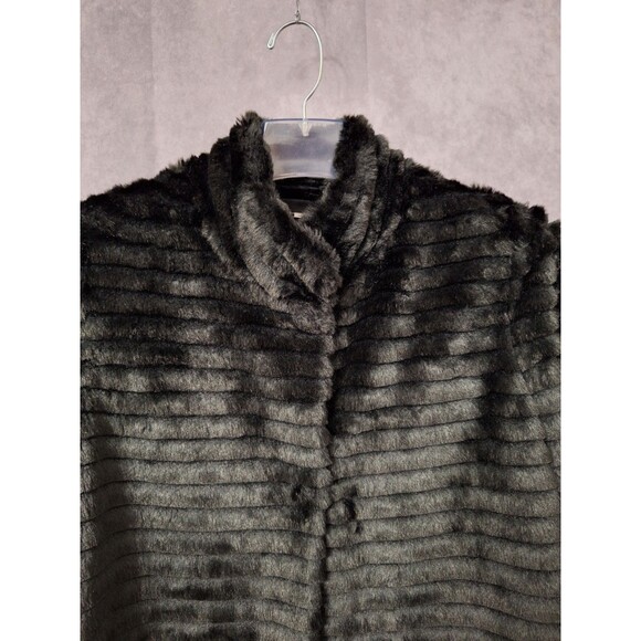 Express Faux Fur Coat Womens Sz Large Y2K Old Money Gothic Plush Shaggy Soft - Picture 5 of 15
